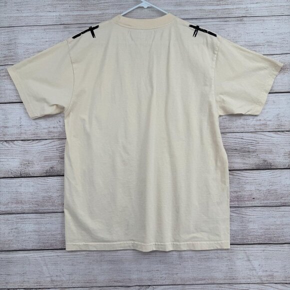 Sixelar Beverly Hills Lord Forgive Me T-Shirt Adult Size Large Cream - Picture 2 of 9